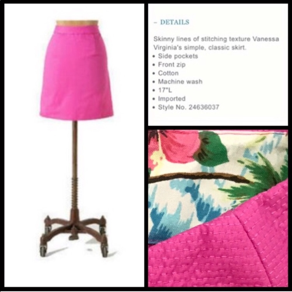 NEW Vanessa Virginia POCKETS Preppy Twill  Skirt 6
